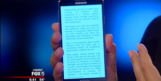 Kindle App on Galaxy Note 3