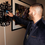 Guillermo Diaz with the Twitter Mirror