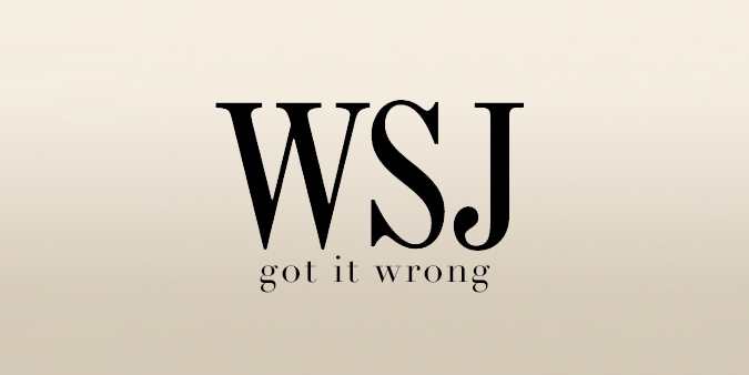 WSJ Got it Wrong